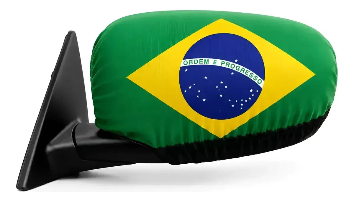 Bandeira Do Brasil Capa Decorativa Para Retrovisor De Carro